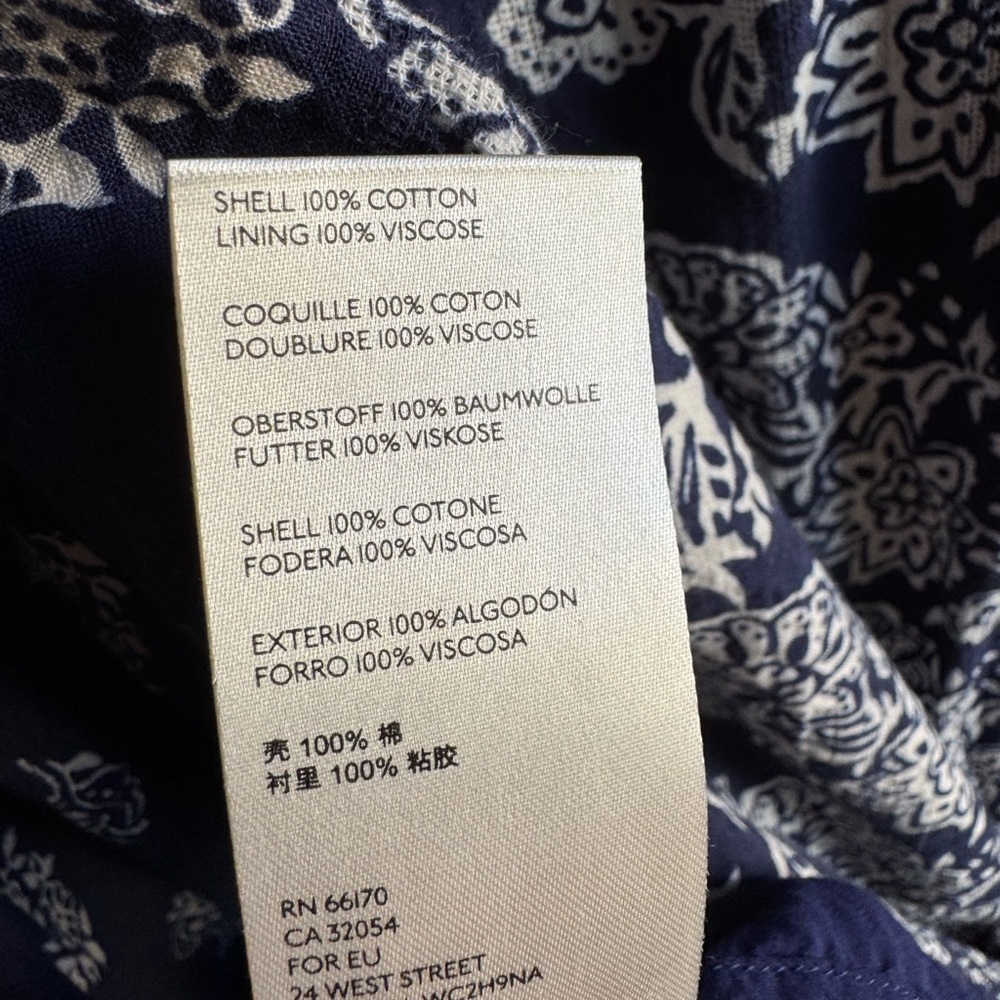 Anthropologie Navy Blue Floral Mini Dress - Picture 11 of 11